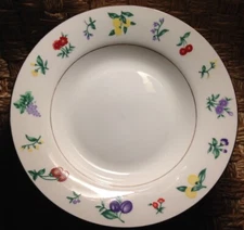 One CHELSEA 8432 Soup Bowl ROYAL MAJESTIC Rimmed, Botanical-Themed Rim, 7-7/8”