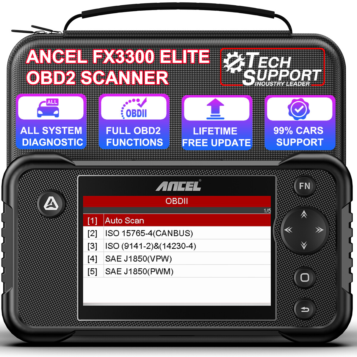 ANCEL FX3300 OBD2 Scanner - Professional Car Diagnostic Tool With WiFi Updates