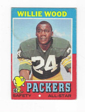 1971 TOPPS ALL STAR WILLIE WOOD #55 GREEN BAY PACKERS