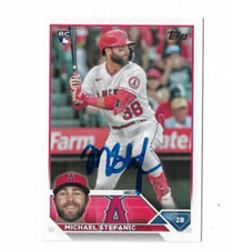 Los Angeles Angels MICHAEL STEFANIC  Signed 2023 Topps Update Card