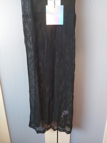Missguided Petite Black Fishnet Cami Dress Size 4 - Picture 3 of 8