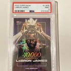 LeBron James 2023 Topps Now 40000 Career Points Card #LJ40K Graded PSA 9