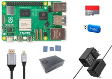 Raspberry Pi 5B 2/4/8/16GB Kit Aluminium Case US Power Supply Fan 64GB MSD HDMI