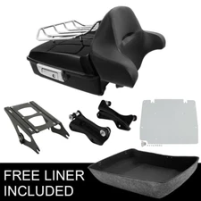 Chopped Trunk Base Plate Pad Rack Docking Kit Fit For Harley Touring 14-25