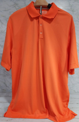 NIKEGolf Nike FitDry Men's Mesh Short Sleeve, Peachy/Orange Color, Size Large