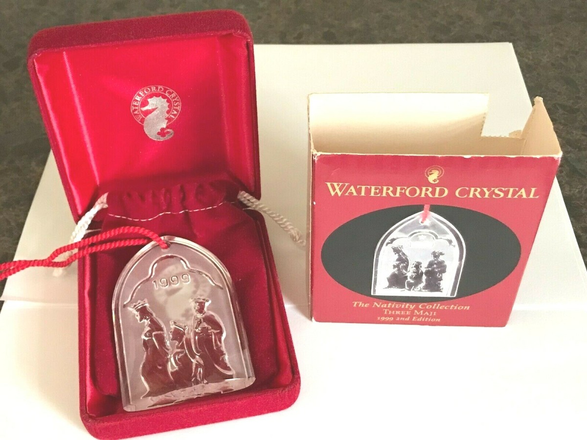 WATERFORD THE NATIVITY COLLECTION 1999 THREE MAJI CRYSTAL ORNAMENT