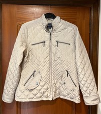 Maine New England Quilted Cream Ladies Jacket In Size Uk 16