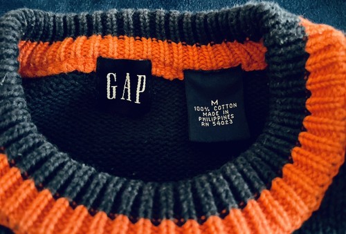 GAP Kids Sweater YOUTH UNISEX Size Medium 100% Cotton Colorblock Style - Picture 5 of 6