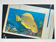 Australia 1988 Expo Azul Forrado Cirujano Pez Postal Telón de Fondo Laminado Plateado