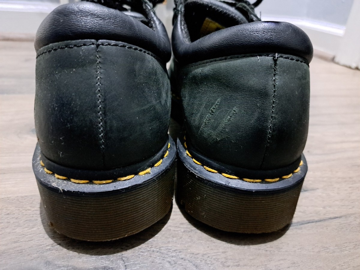 Doc Marten Industrial Steel Toe Shoes Black Men 9 M Slip 