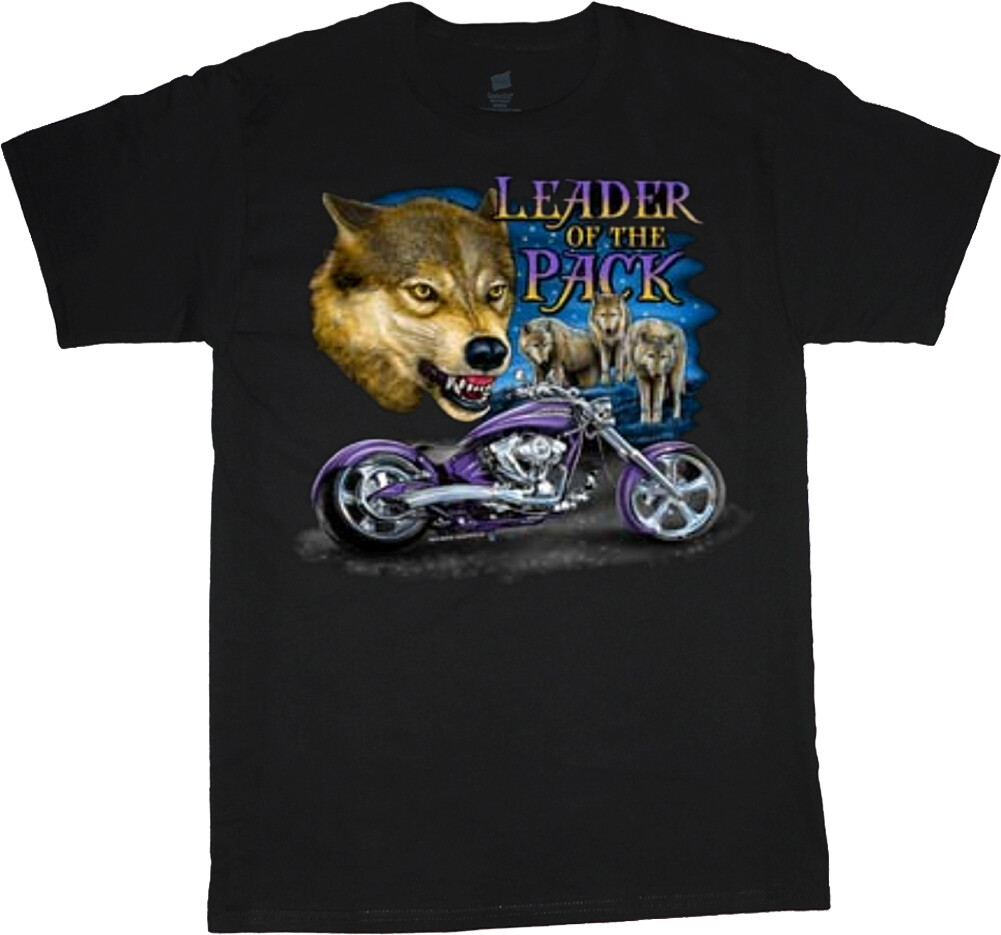 Biker Wolf  T-shirt Mens Graphic Tees Clothing Apparel Mens Gifts-image