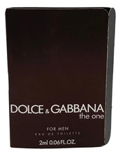 Dolce & Gabbana The One For Men 0.06 oz 2 ml EDT Mini Travel Sample Vial Brown