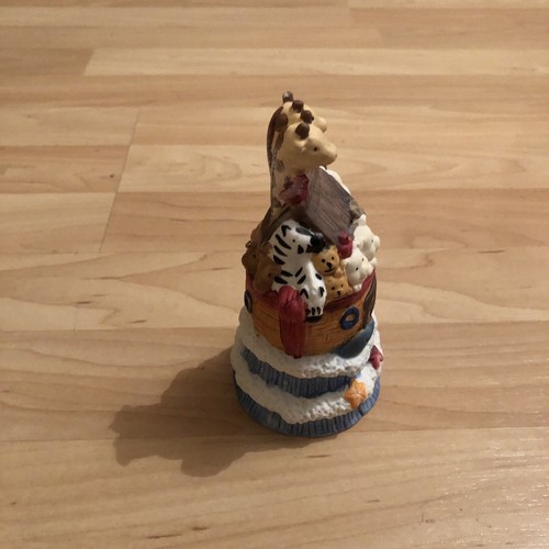 Noah's Ark & Animals Dinner Bell 6" Porcelain Classic Treasures Giraffe Handle - Picture 6 of 8