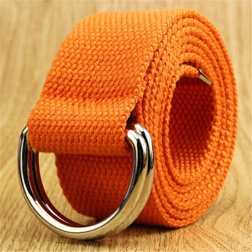 Men Women Canvas Belt Webbing D Ring Buckle Woven Military Army Waistband Combat - Picture 10 of 26