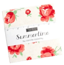 SUMMERTIME 3 CHARM PACKS Moda QUILT Fabric Camille Coastal Cottage chic 55320PP