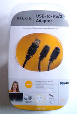 Belkin USB-to-PS/2 Adapter Connect PS/2 Mouse  Keyboard through USB NEW SEALED