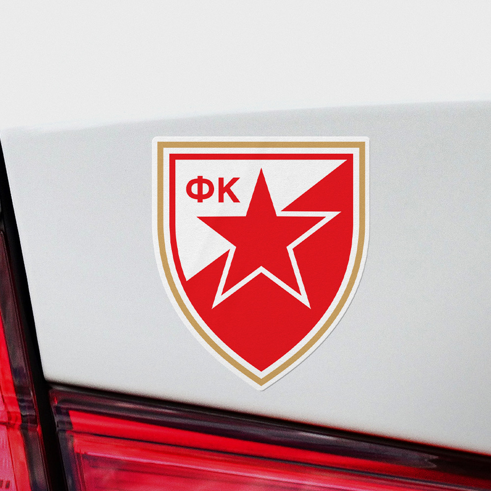 (4 Pack) Red Star Belgrade Serbia Vinyl Sticker Decal Soccer Crvena Zvezda