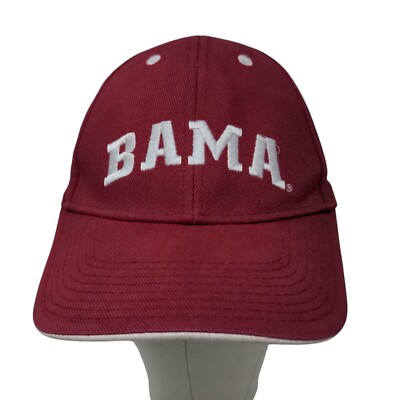 Bama Alabama Crimson Tide Strapback Hat Red Embroidered Logo NCAA