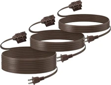 BN-LINK 6-9 Ft Indoor Extension Cord, 3-Outlet Polarized Flat Cable, Household