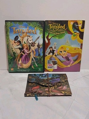 Disney Tangled DVD Lot Of 2 Tangled & Tangled Before Ever After W/Journal
