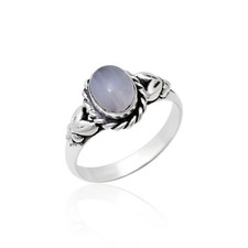 Solid-925 Sterling Silver  Handmade Comfortable Women Ring Gemstone Blue-Lace
