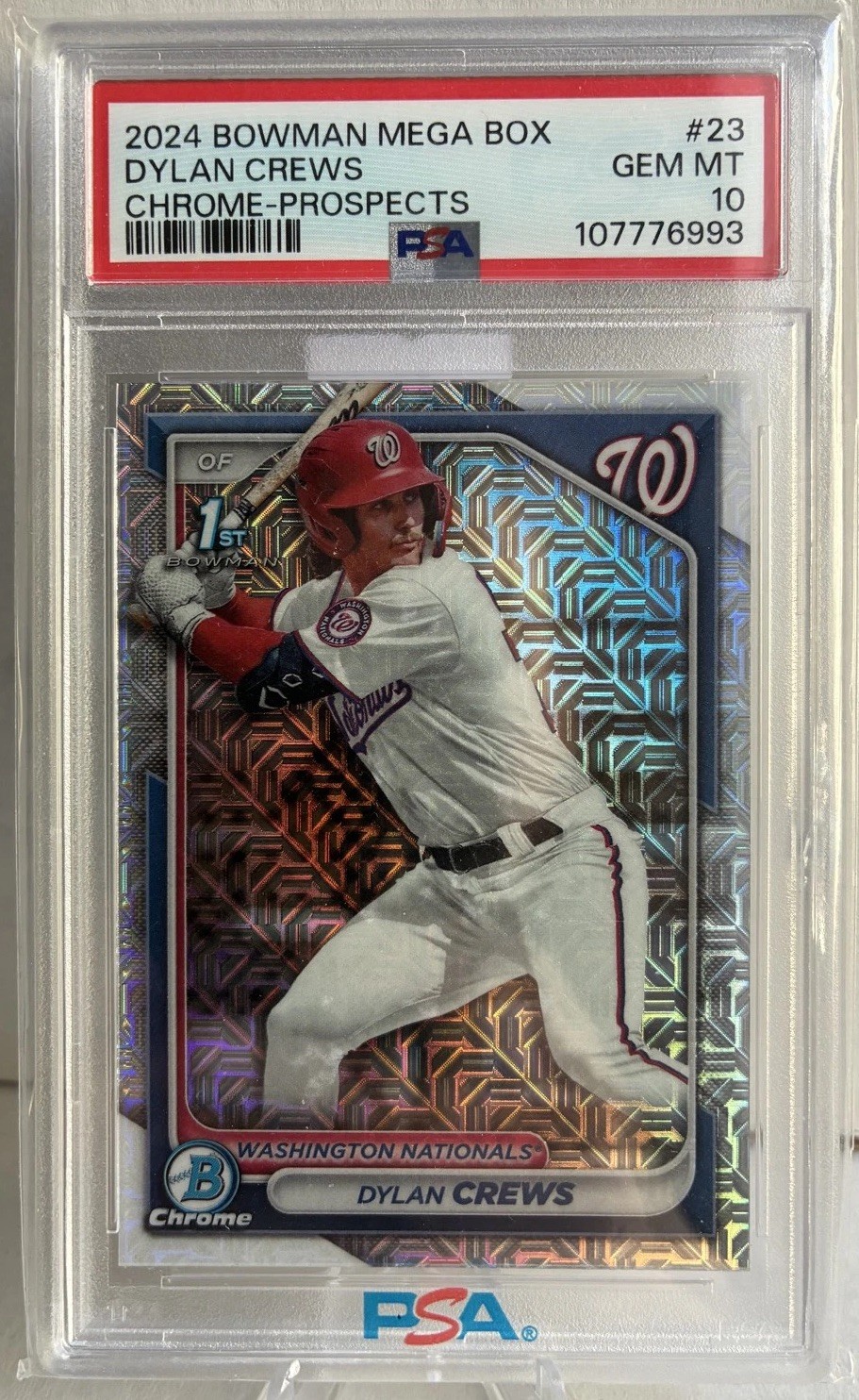 2024 Bowman - Chrome Prospects Dylan Crews #BCP-23 Mojo Refractor (RC) PSA 10