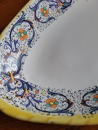 Vintage MOMA Ceramiche Artigianali Italien Servierschale Platte 20" oval LESEN - Bild 18 von 24