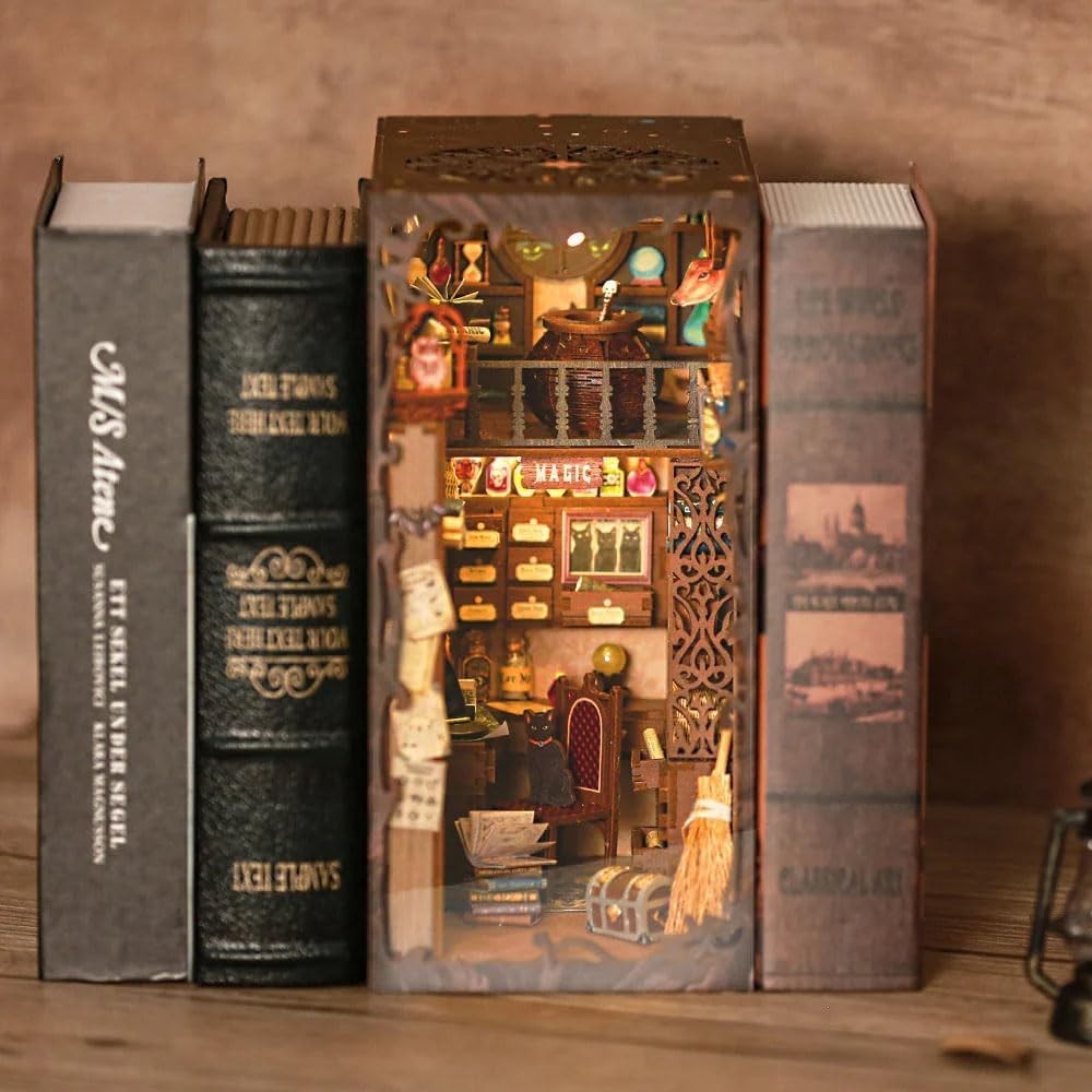 Serre-Livres 3D Pharmacien Magique SZ05 décoration miniature en bois pour salon cocooning