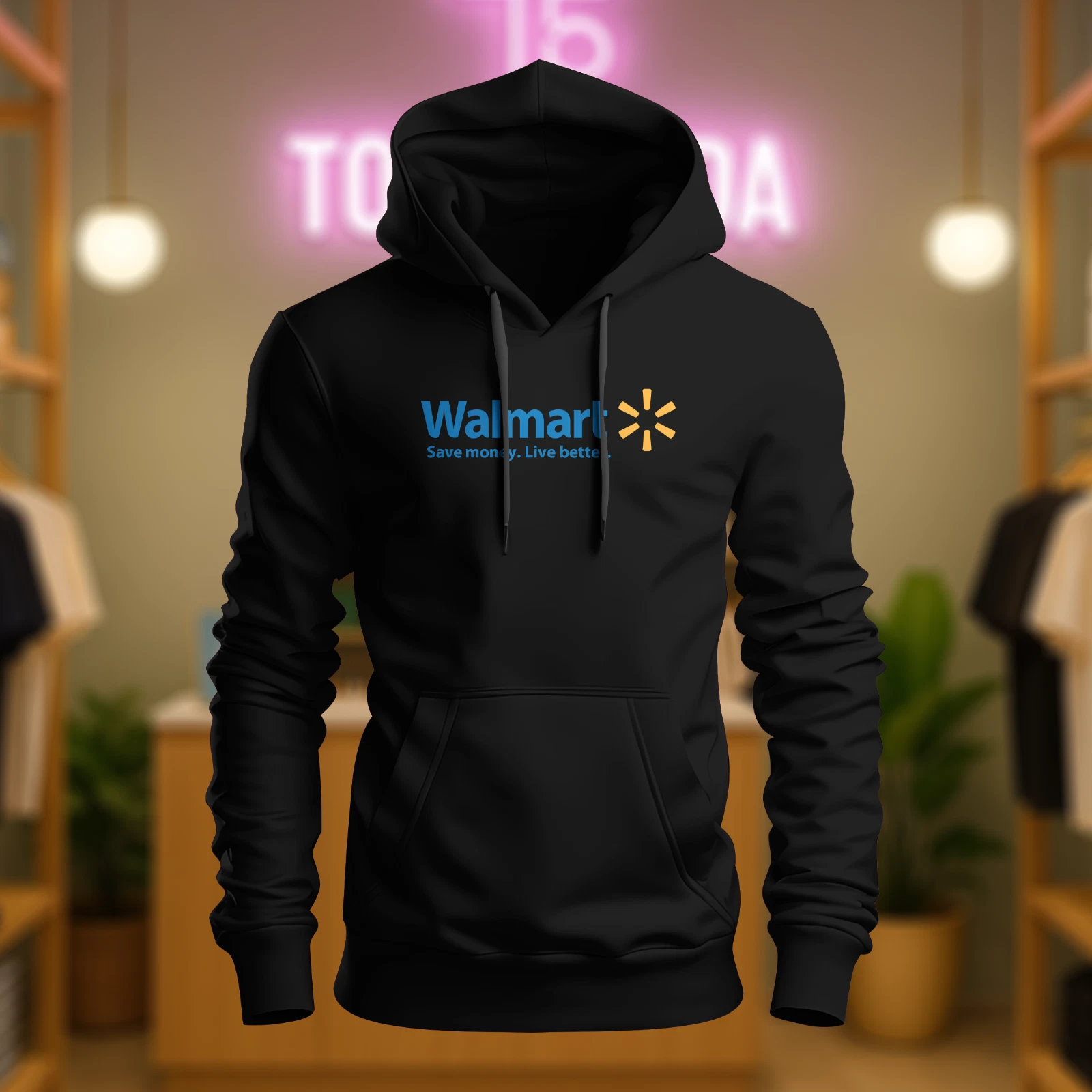 Walmart Logo Hoodie T-Shirt USA Flag