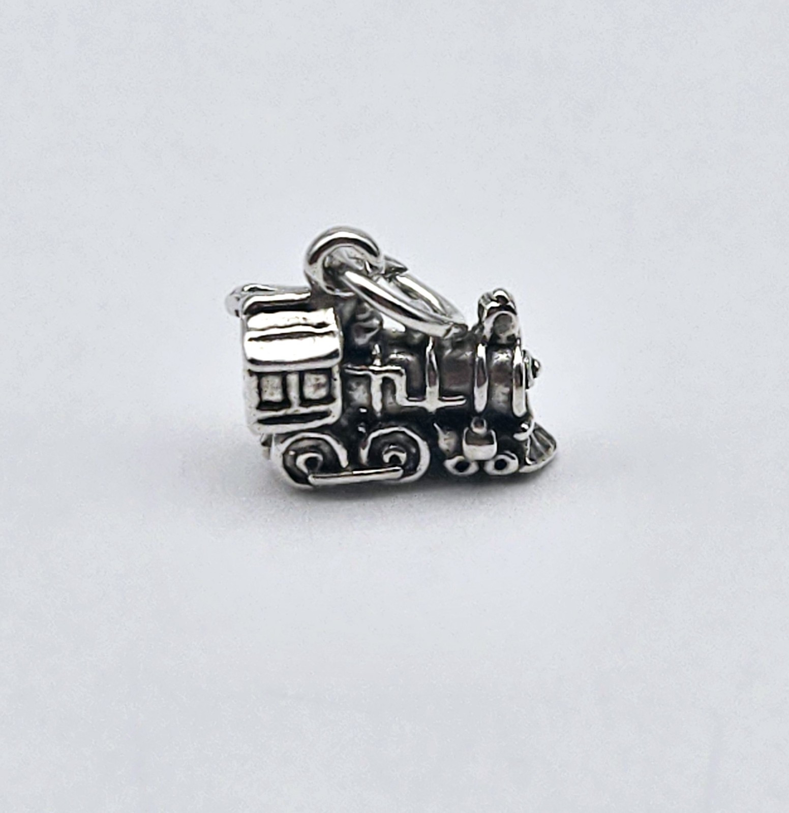 Vintage Locomotive Train Engine Sterling Silver Charm Pendant - 2.0g