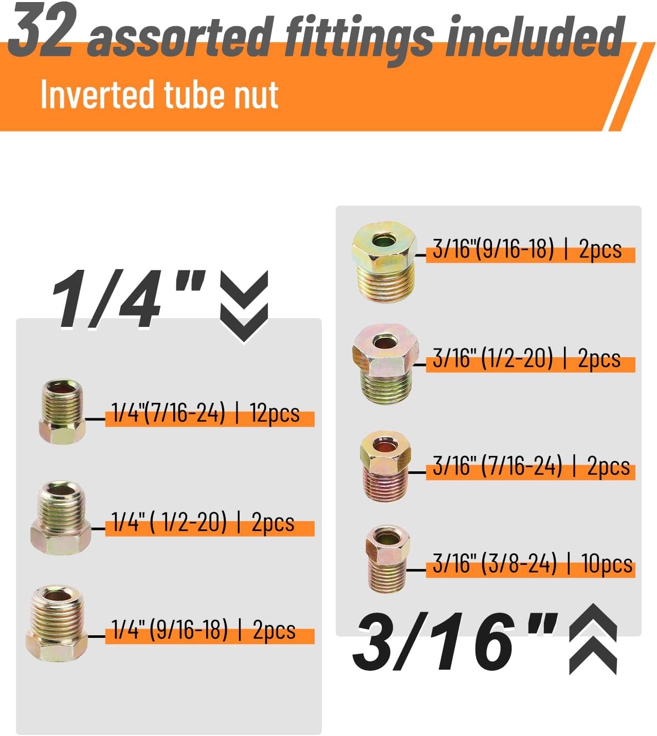 New 25ft 3/16 + 1/4 Copper Coated Brake Line & Double & Single Flaring Tool Kit