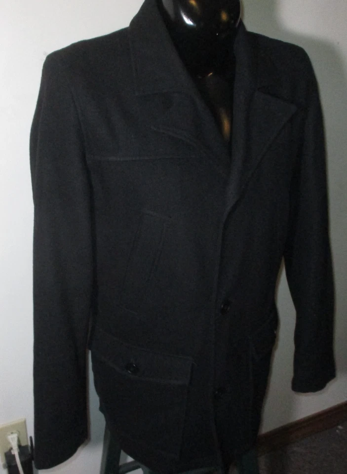 STRUCTURE Black Wool Insulated Jacket Men's Size M - Image 3 of 4