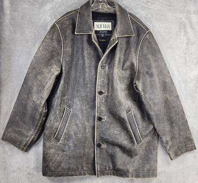 WILSONS LEATHER ブラックレザージャケット M. JULIAN WILSON LEATHER M. JULIAN MJ-79 BLACK LEATHER BOMBER JACKET SIZE L