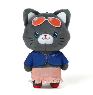 One Piece Nico Robin with Cat Plush Keychain w/Eyemask Japan official