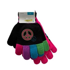 Capelli NewYork Youth M/L Multicolor Striped Glove Bundle 3 Pairs 