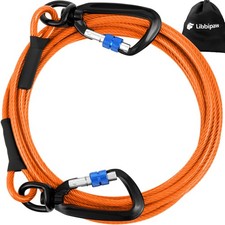 Dog Tie Out Cable 10FT Heavy Duty Chew Proof, Tangle-Free Runner with 360 Sw...