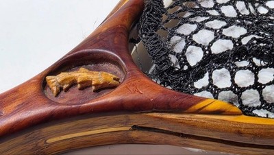 Beautiful Custom Hand Crafted & Signed by Jim Newland Fly Fishing Net Michigan