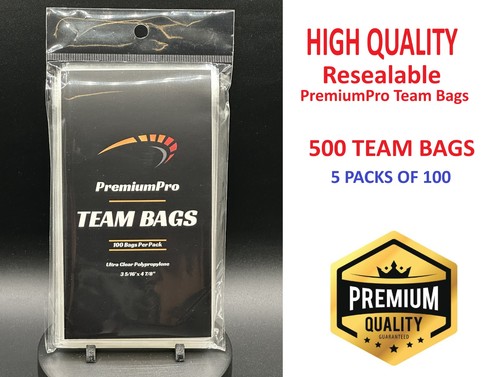 (500) Premium Pro High Quality Resealable Team Set Bags ~ 5 Packs Of 100