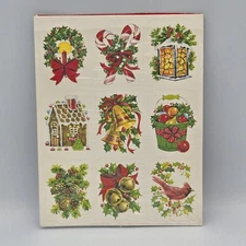 3 Sheets Paper Magic Stickers Christmas Holiday Vintage Unused