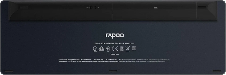 Rapoo E9100M Multi-mode Wireless Ultra-slim Keyboard UK QWERTY Black - New - Image 3 of 4