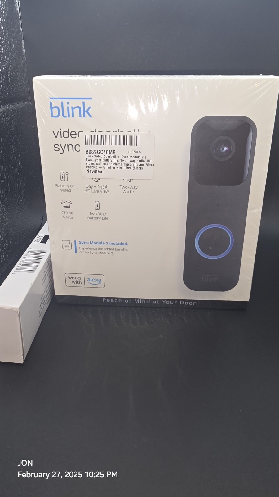 Blink HD Video Doorbell with Sync Module 2 and Mini Indoor Plug-In Smart Camera  -image