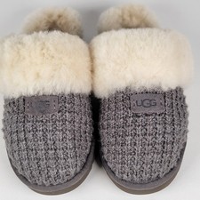 UGG COZY KNIT WOMEN SLIPPERS KNIT CHARCOAL US 7/UK 5 /EU 38 /JP 24