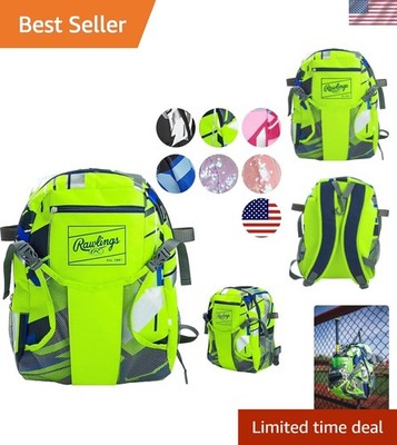 REMIX Neon Green Backpack for Youth T-Ball & Baseball - Durable Storage Solution