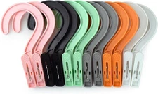 Laundry Hooks Boot Hangers Plastic Clothes Pins Hanger Clips Multicolor 12pcs 