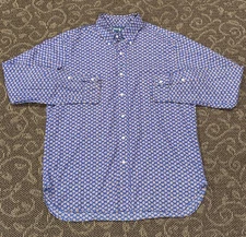 Men’s Ralph Lauren Paisley Style Long Sleeve Button Up Shirt 90’s Size Large🔥