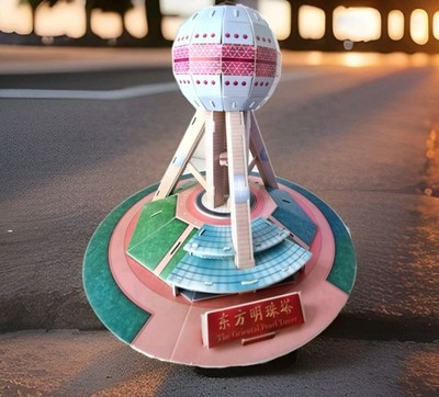 3D Puzzle Oriental Pearl Tower / 77cm hoch / CubicFun Shanghai China Turm