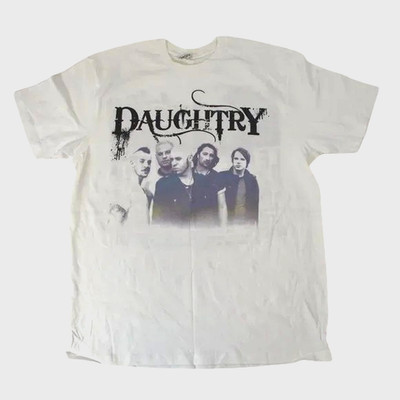 Daughtry Mens Leave This Town Tour White Shirt With Dates New M, L