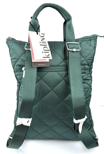 Kipling 'Emina Up' Back Pack - Soft Quilted Green - New With Tags - Picture 3 of 8
