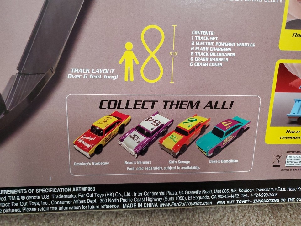 Crash Racers Figure 8 Circuit Racing Set Electric Powered Vehicles New ...