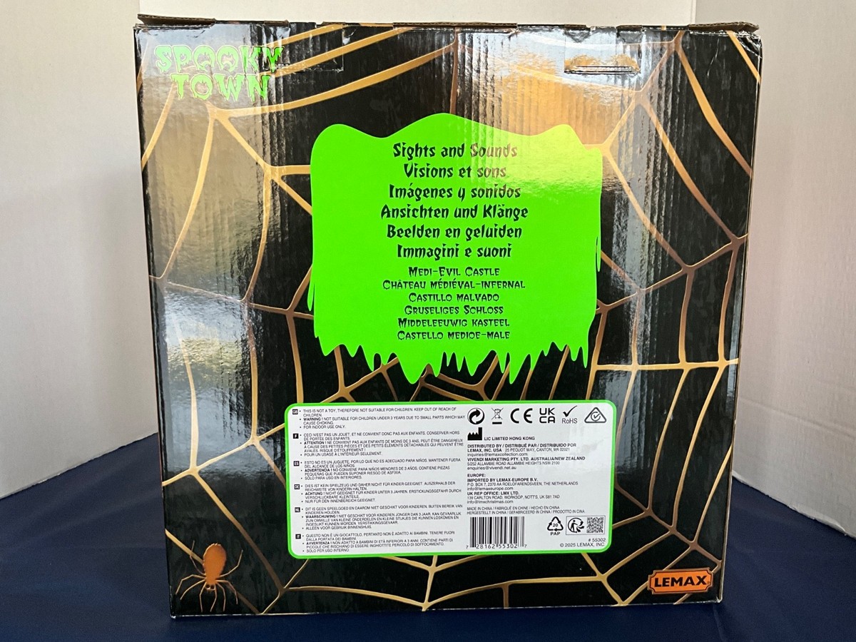 Lemax 2025 Spooky Town Halloween Village Medi-Evil Castle 55302